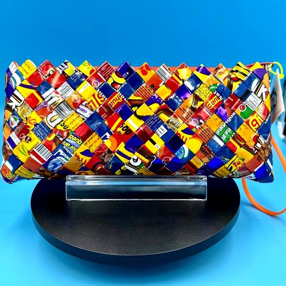 Handbag Bright Colorful Ecoist Candy Wrapper Clutch/Wristlet - Picture 9 of 12